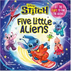 Coperta cărții Disney Stitch Five Little Aliens: A Lift-The-Flap Picture Book