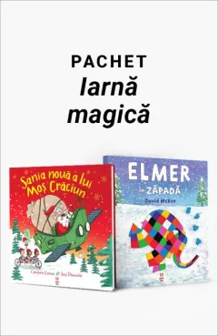 Coperta cărții Pachet Iarnă magică. Sania nouă a lui Moș Crăciun/Elmer în zăpadă - Caroline Crowe