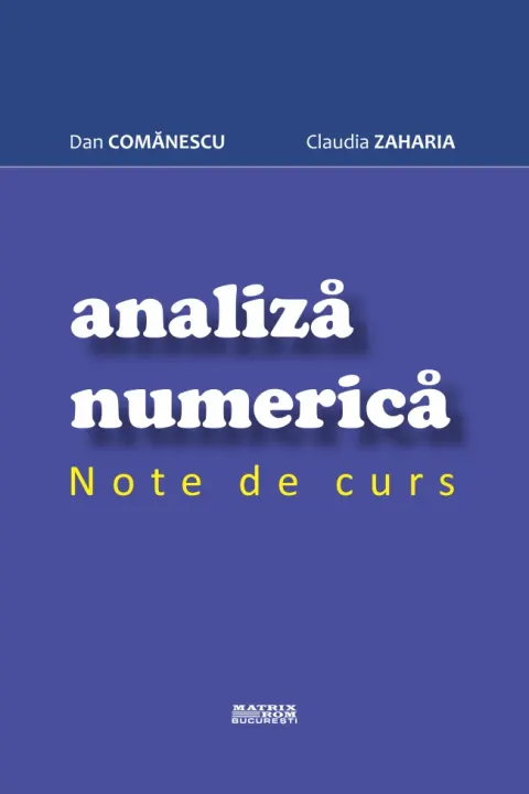 Coperta cărții Analiza numerica. Note de curs