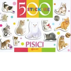 Coperta cărții 500 stickere. Pisici