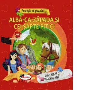 Coperta cărții Povesti cu puzzle. Alba-ca-zapada si cei sapte pitici