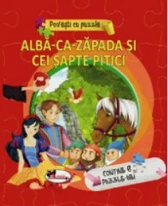 Coperta cărții Povesti cu puzzle. Alba-ca-zapada si cei sapte pitici