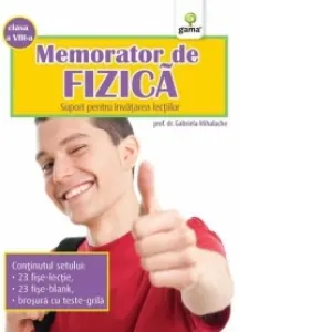 Coperta cărții Memorator de fizica - suport pentru invatarea lectiilor (clasa a VIII-a)