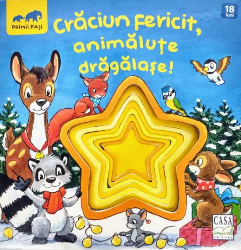 Coperta cărții Crăciun fericit, animăluțe drăgălașe!