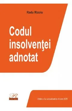 Coperta cărții Codul insolventei adnotat Ed.2025