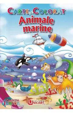Coperta cărții Animale marine. Carte de colorat