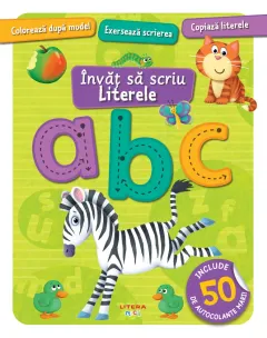 Coperta cărții Învăț să scriu. Literele. Carte cu autocolante