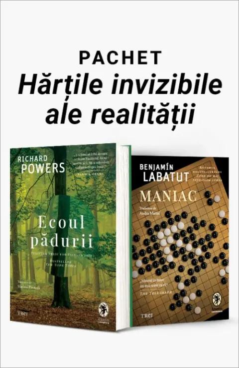 Coperta cărții Pachet Hărțile invizibile ale realității. Ecoul pădurii/Maniac - Richard Powers