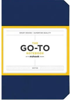 Coperta cărții Go-To Notebook with Mohawk Paper, Midnight Blue Dotted : (Dotted Notebooks, Notebooks with Dots, Blue Notebook)