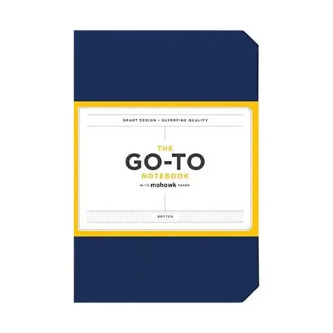 Coperta cărții Go-To Notebook with Mohawk Paper, Midnight Blue Dotted : (Dotted Notebooks, Notebooks with Dots, Blue Notebook)