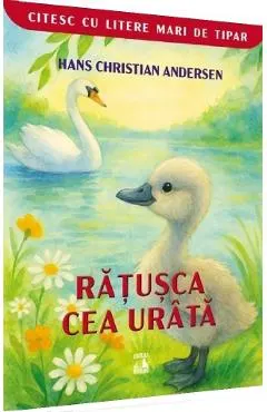Coperta cărții Ratusca cea urata. Citesc cu litere mari de tipar