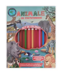 Coperta cărții Animale de pretutindeni. Set de colorat