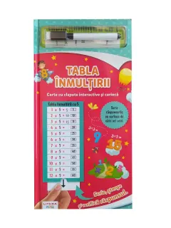 Coperta cărții Tabla inmultirii. Carte cu clapete interactive si carioca