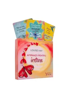 Coperta cărții Afirmatii pentru iertare - Louise Hay - Set de cartoline si carte