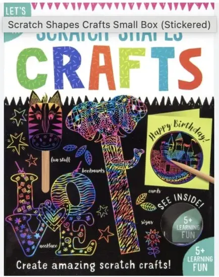 Coperta cărții Scratch Shapes Crafts Small Box (Stickered), Over The Moon