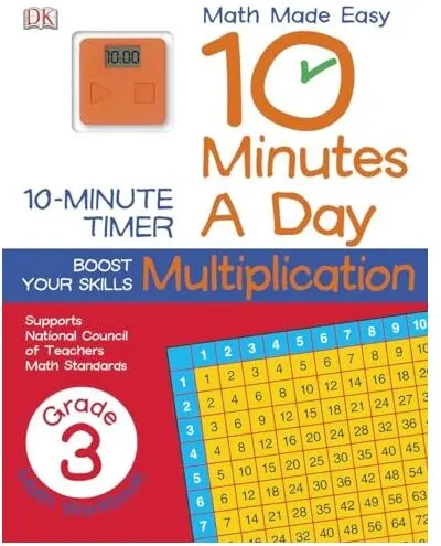 Coperta cărții 10 Minutes a Day: Multiplication, Third Grade