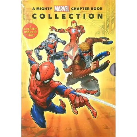 Coperta cărții A Mighty Marvel Charter Book Collection (Invasion of the Space Phantoms/Zombie Repellent/Attack of the Heroes/Knowhere to Run)