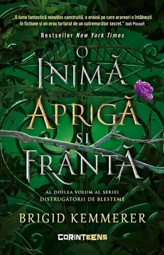 Coperta cărții O inimă aprigă și frântă (seria Distrugătorii de blesteme, vol. 2)