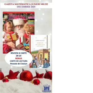 Coperta cărții Gazeta Matematica Junior nr. 152, Decembrie 2025 (Bonus: Carte de lectura Poveste de Craciun de Charles Dickens)