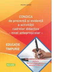 Coperta cărții Condica de prezenta si evidenta a activitatii cadrelor didactice