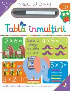 Coperta cărții Vreau sa invat. Tabla inmultirii