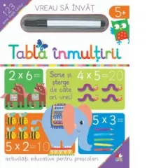 Coperta cărții Vreau sa invat. Tabla inmultirii