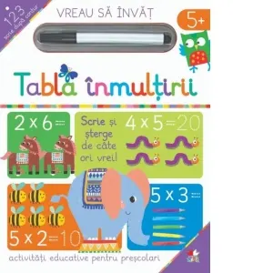 Coperta cărții Vreau sa invat. Tabla inmultirii