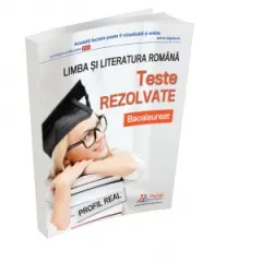 Coperta cărții Bacalaureat. Teste rezolvate la limba si literatura romana, profil real