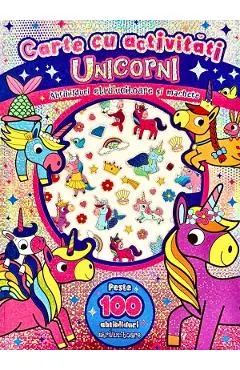 Coperta cărții Unicorni. Carte cu activiati
