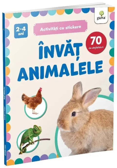 Coperta cărții Invat animalele/ Activitati cu stickere