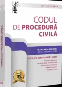 Coperta cărții Codul de procedura civila. Septembrie 2026. Editie tiparita pe hartie alba