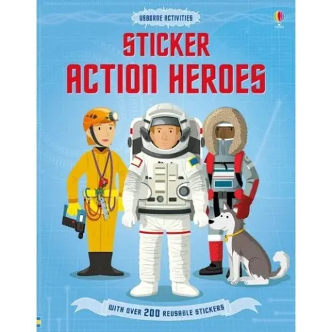 Coperta cărții Sticker Action Heroes (Usborne Activities)