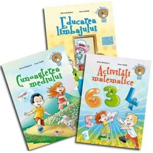 Coperta cărții Set grupa mare 3 caiete (Activitati matematice, Cunoasterea mediului, Educarea limbajului)