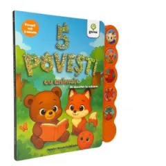 Coperta cărții 5 povesti cu animale de ascultat la culcare