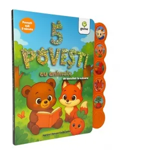 Coperta cărții 5 povesti cu animale de ascultat la culcare