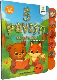 Coperta cărții 5 povesti cu animale de ascultat la culcare