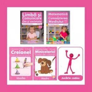 Coperta cărții Pachet educational 3-4 ani, (Set domenii + Carte de colorat + Creionel + Jucarie cadou)