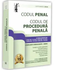 Coperta cărții Codul penal si Codul de procedura penala. Septembrie 2026. Editie tiparita pe hartie alba