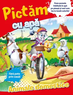 Coperta cărții Pictăm cu apă. Animale domestice
