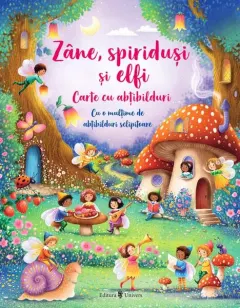 Coperta cărții Zâne, spiriduși și elfi. Carte cu abțibilduri