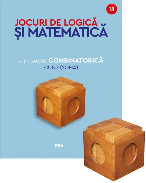 Coperta cărții O enigma de combinatorica. Cub 7 (Soma). Numarul 18