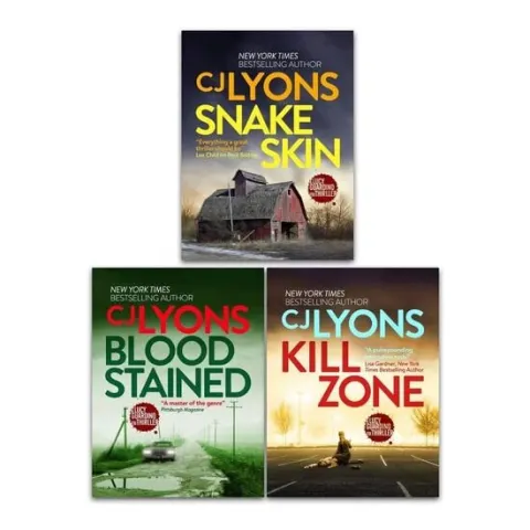 Coperta cărții CJ Lyons Lucy Guardian FBI Thrillers 3 Books Collection Set - Kill Zone, Blood Stained, Snake Skin