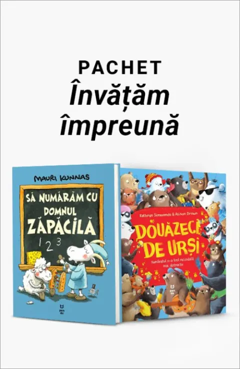 Coperta cărții Pachet Învățăm împreună. Să numărăm cu domnul Zăpăcilă/Douăzeci de urși - Mauri Kunnas