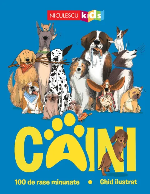 Coperta cărții Câini. 100 de rase minunate. Ghid ilustrat