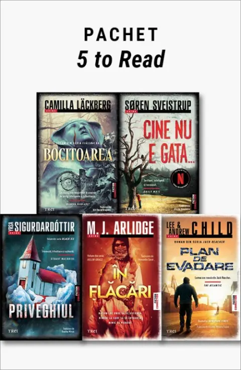 Coperta cărții Pachet 5 to Read. Bocitoarea/Cine nu e gata.../Priveghiul/În flăcări/Plan de evadare