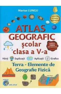Coperta cărții Atlas geografic scolar - Clasa a 5-a