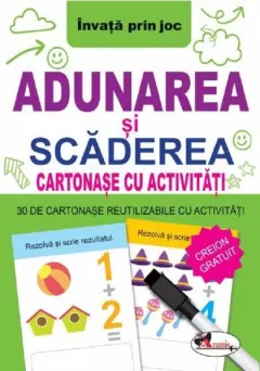 Coperta cărții Adunarea si scaderea. Cartonase cu activitati