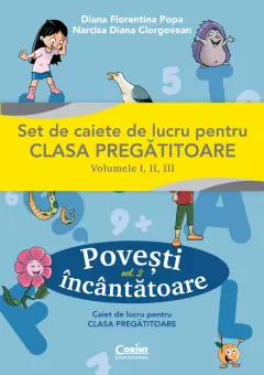 Coperta cărții Povești încântătoare. Caiet de lucru pentru clasa pregătitoare (Vol. 2)
