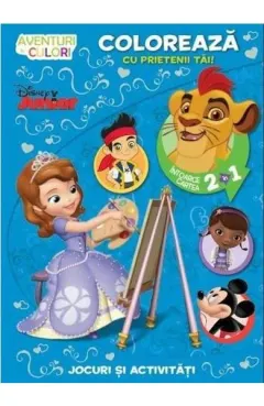 Coperta cărții Disney - Coloreaza cu prietenii tai!