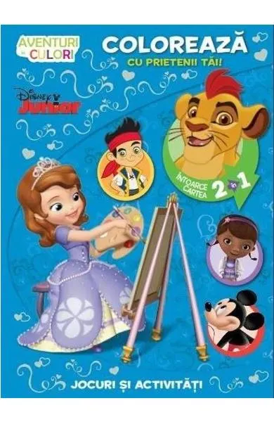 Coperta cărții Disney - Coloreaza cu prietenii tai!
